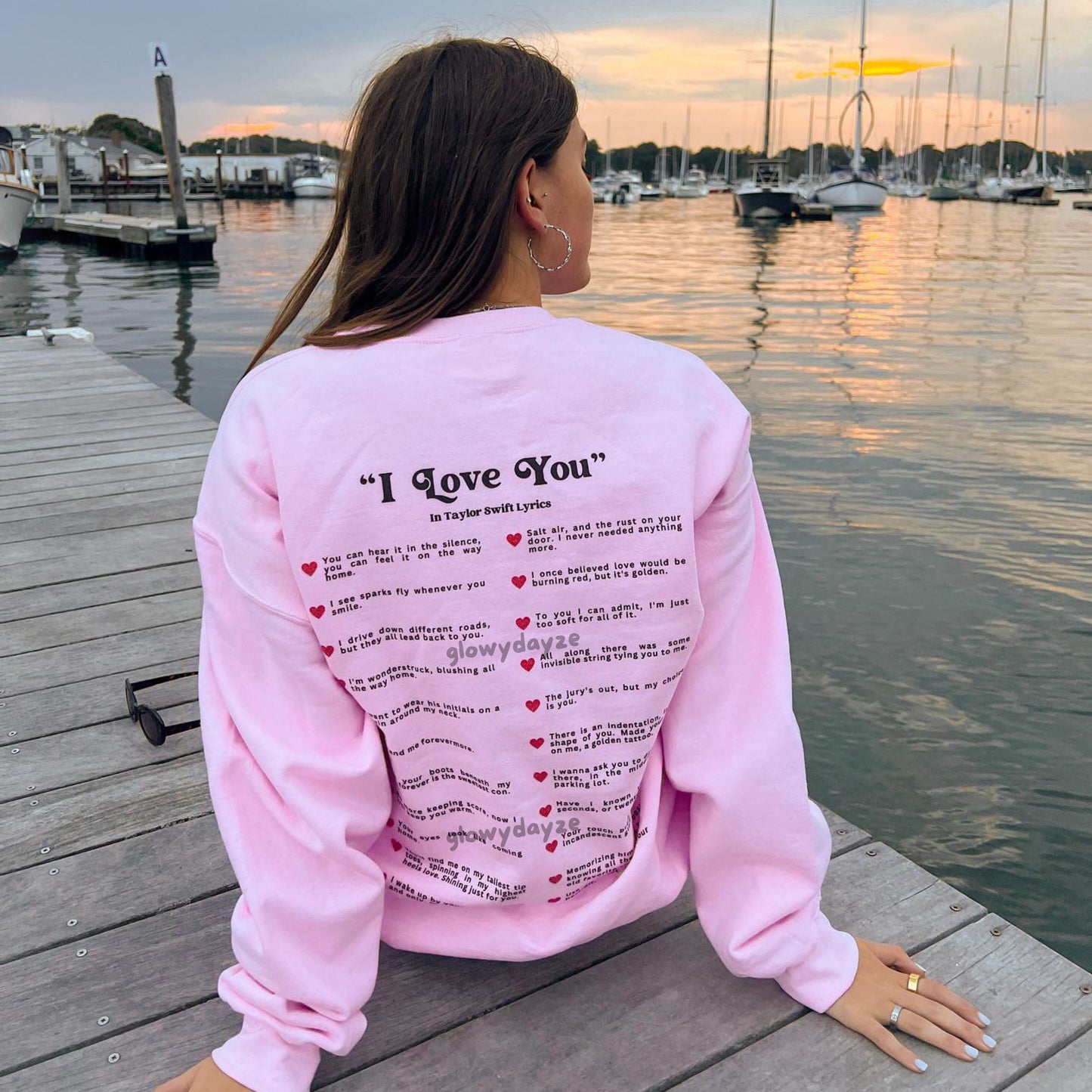 I Love You in Lyrics Crewneck (Custom)