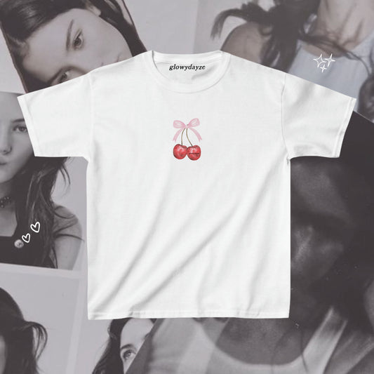 Cherry Bow Baby Tee